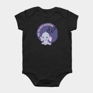 Time for new adventure Hello little elephant cute baby outfit Baby Bodysuit